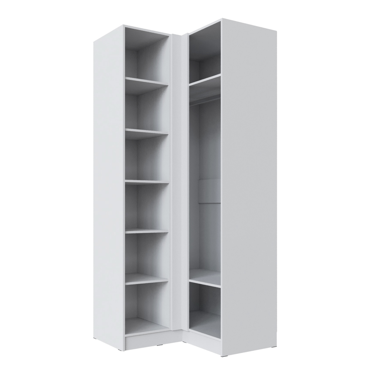 ТЭКС_Шкаф угловой Мадрид угол прямой _наполнение_белый