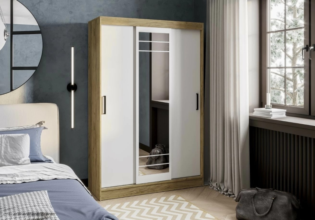 Шкаф-купе Тео ШКК-02 (Крафт-Белый) в инт