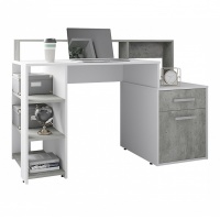 Стол компьютерный "ЛАЙФ" (Белый/метрополитан грей)