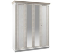 Шкаф 4-х дверный с зеркалами Версаль СБ-2051 (Белый Ясень)