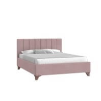 Кровать мягкая Оливия 1600ПМ (Микровелюр розовый)