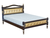 Кровать из береза Лаура 2 160 (Венге глянец/Патина золото)