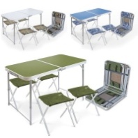 Комплект мебели складной, стол (пласт) и 4 стула ССТ-К2 "НИКА" от магазина Лидер