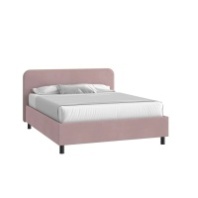 Кровать мягкая Альба 1400ПМ (Микровелюр розовый)
