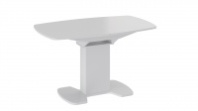 Стол обеденный Портофино (Белый глянец/Стекло белое)