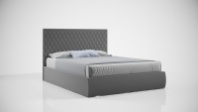 Кровать мягкая Стелла 1400ПМ (Серый)