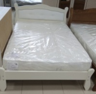 Кровать из березы Лаура  120 (Белый матовый)