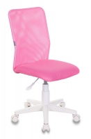 Кресло детское Бюрократ KD-9/WH/TW-13A розовый TW-03A TW-13А сетка/ткань (пластик белый) от магазина Лидер