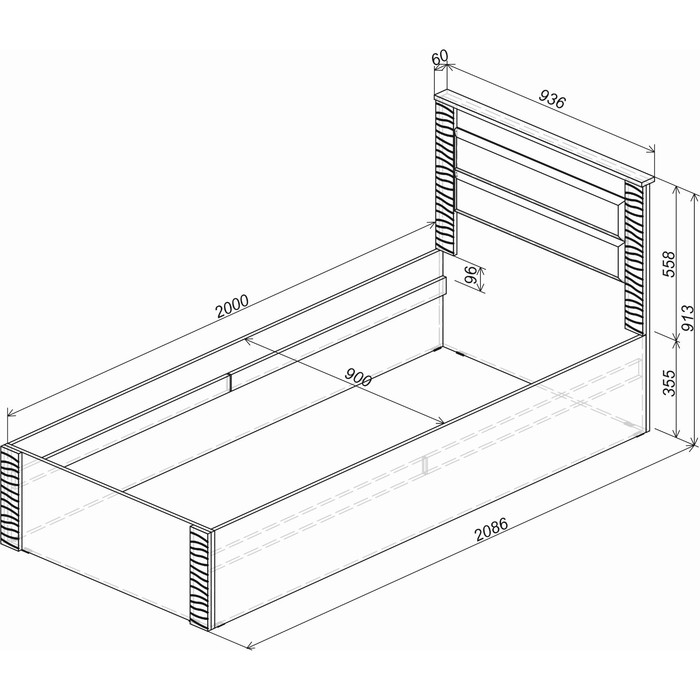 Кровать Монако КР-17 размеры