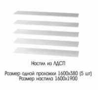 Настил (латы) 1,6м белый, БТС от магазина Лидер