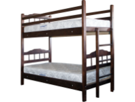 Кровать Двухъярусная береза (Темно-коричневый матовый)